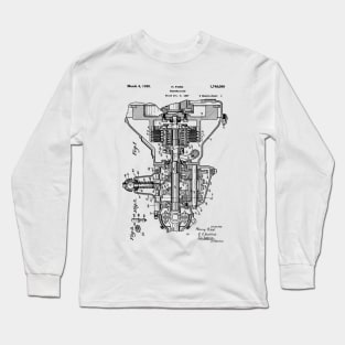 Henry Ford Transmission Patent Black Long Sleeve T-Shirt